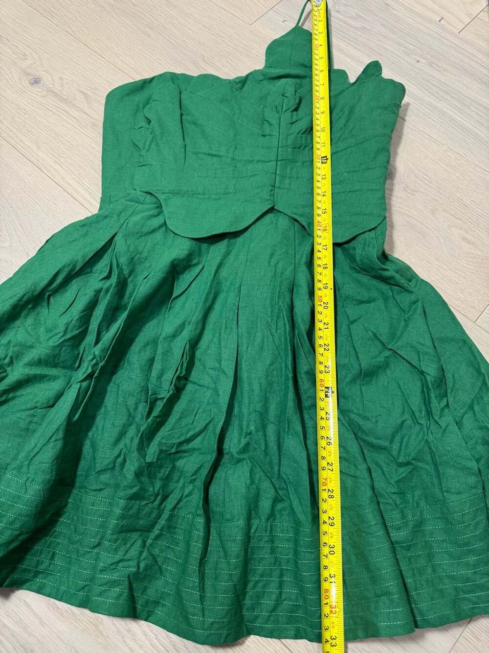 Farm Rio Green One Shoulder Lea Mini Dress Size S - Picture 6 of 16